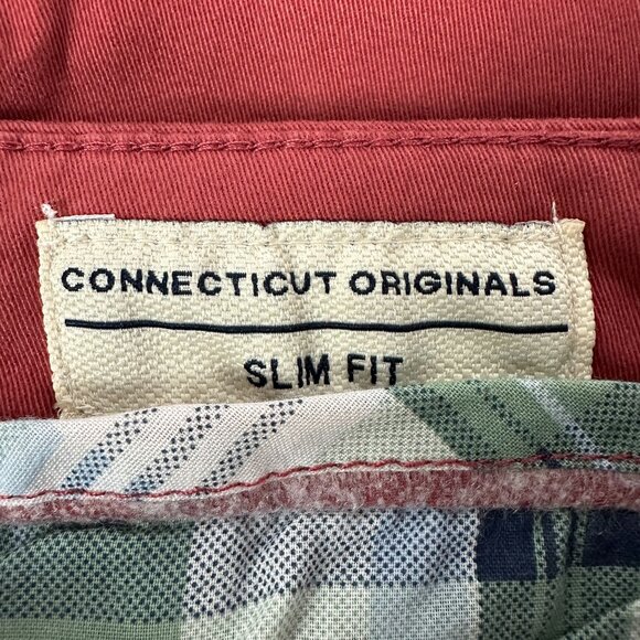 Tailor Vintage Mens Slim Fit Chinos Size 36x30 Stretch Fabric Cotton Blend Red - Picture 4 of 7